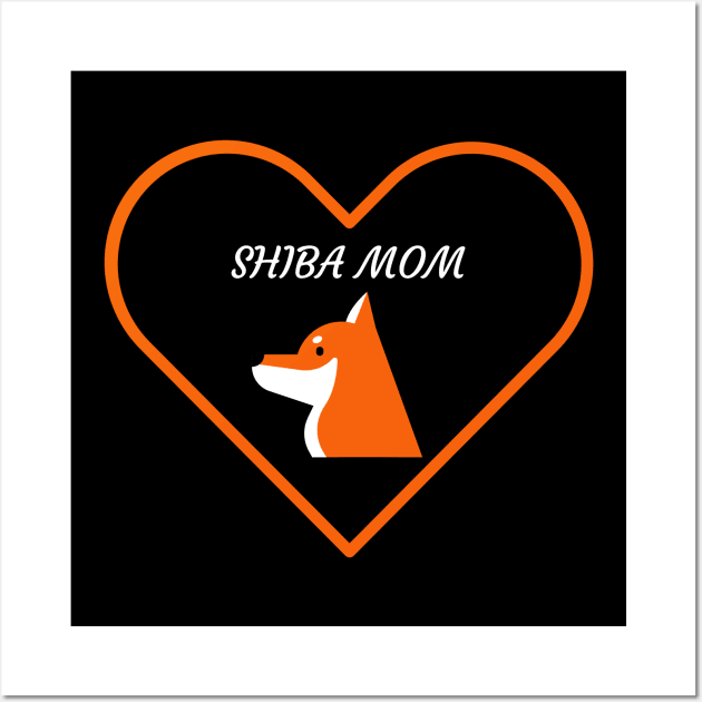 Shiba Inu Mom Wall Art by Art By Mojo